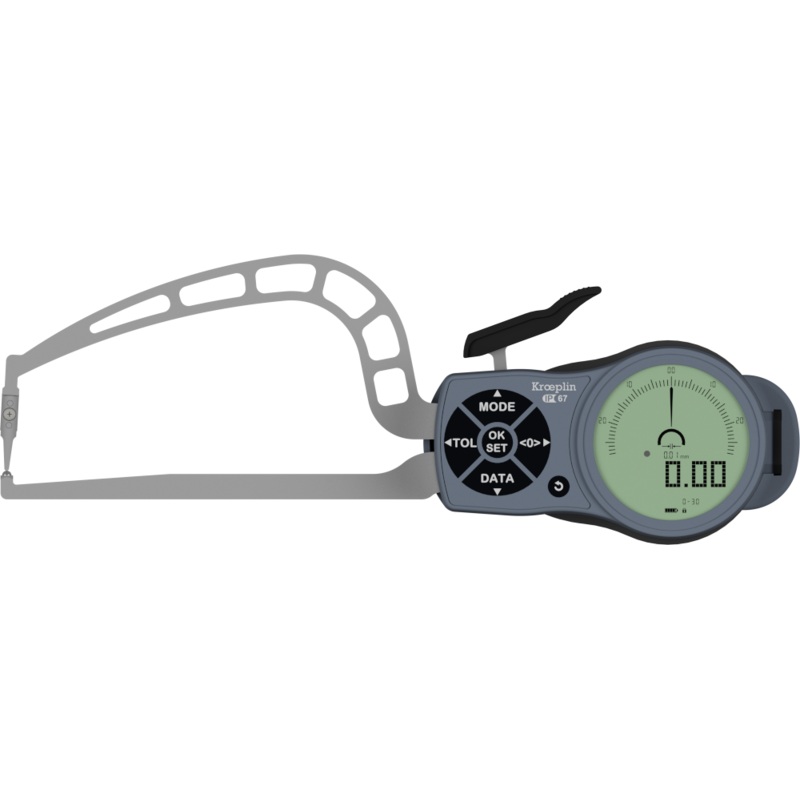 Kroeplin Digital Tube Wall Caliper Gauge 0-30mm, 0.001mm K3R30S