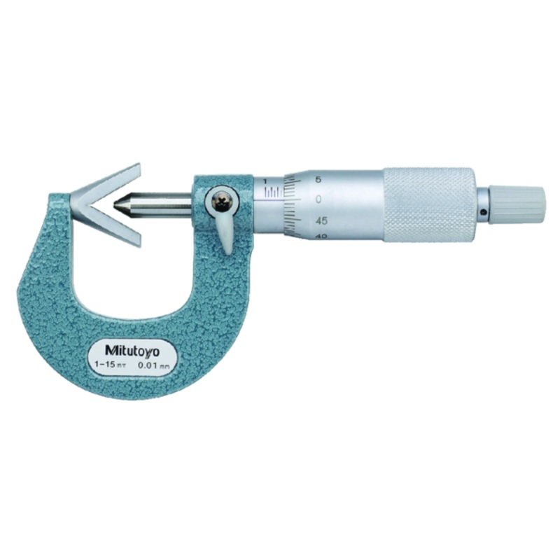 Mitutoyo 3 Flute V-Anvil Micrometer 1-15mm 114-101