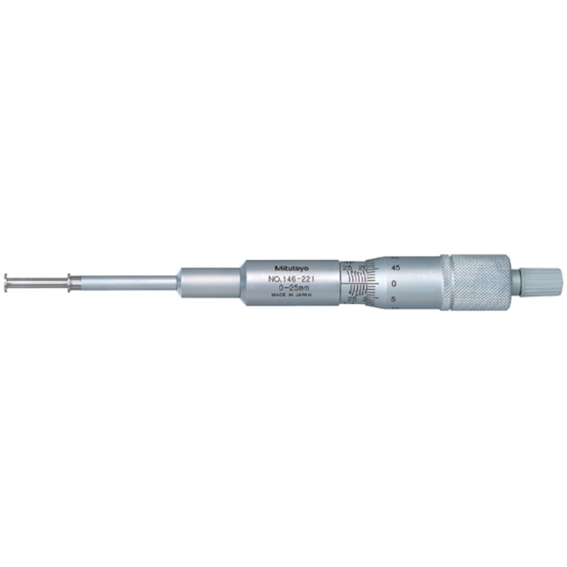 Mitutoyo Groove Micrometer, Non-Rotating Spindle 0-25mm, 6.35mm Flange 146-221