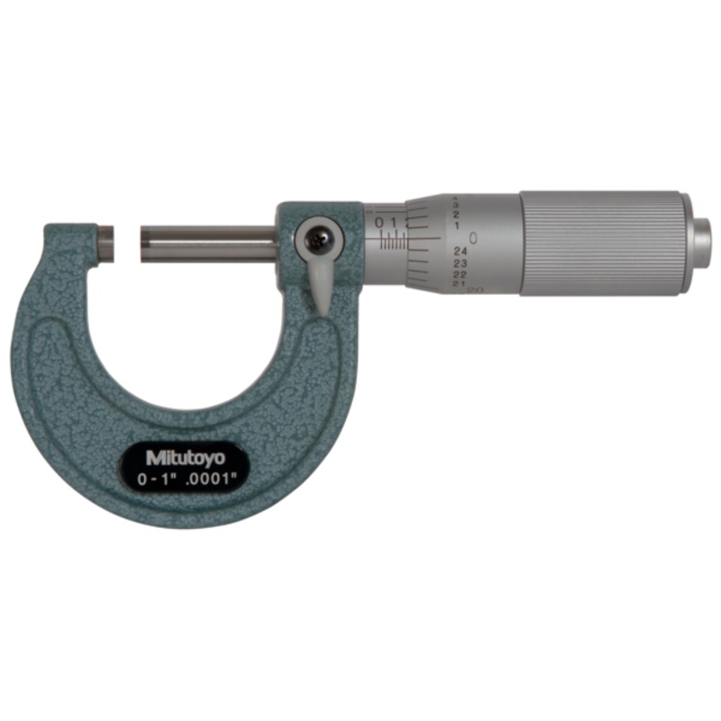 Mitutoyo Imperial Analogue Outside Micrometer 0-1, Ratchet Stop 103-135 Friction Thimble