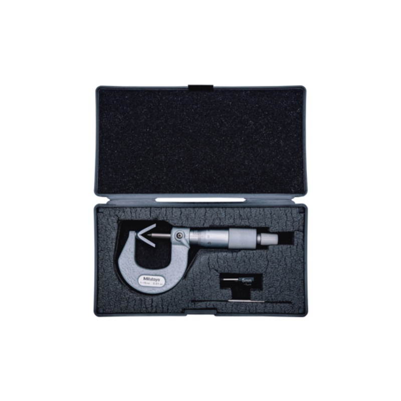 Mitutoyo 3 Flute V-Anvil Micrometer 1-15mm 114-161 Without groove