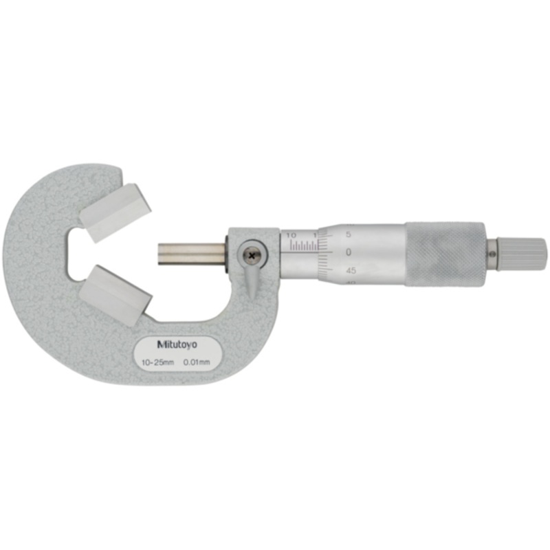 Mitutoyo 3 Flute V-Anvil Micrometer 10-25mm 114-162