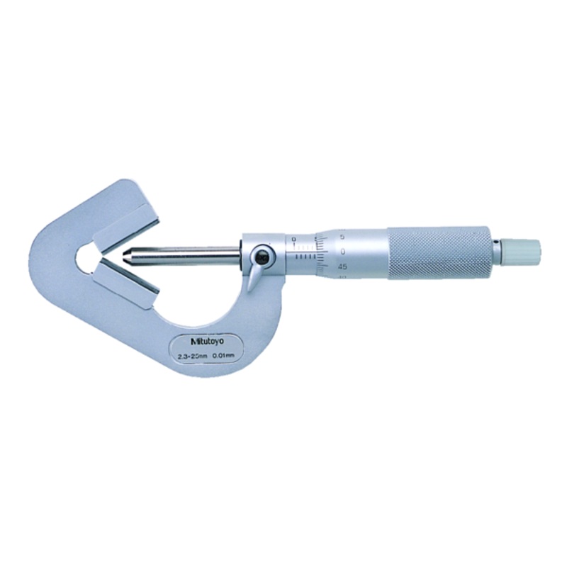 Mitutoyo 3 Flute V-Anvil Micrometer 2,3-25mm 114-204