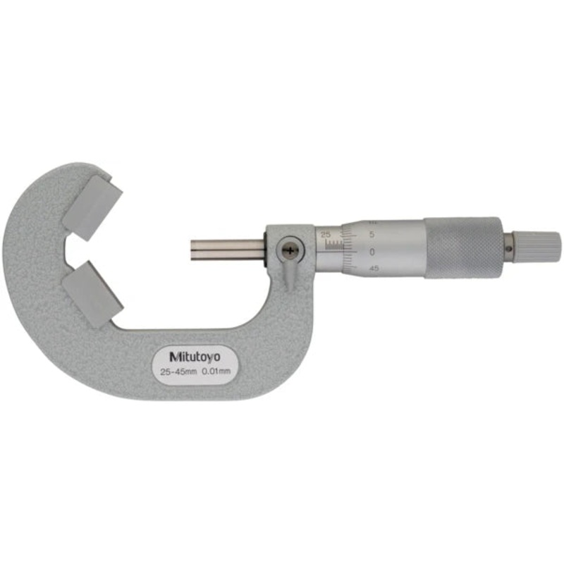 Mitutoyo 5 Flute V-Anvil Micrometer 25-45mm 114-122