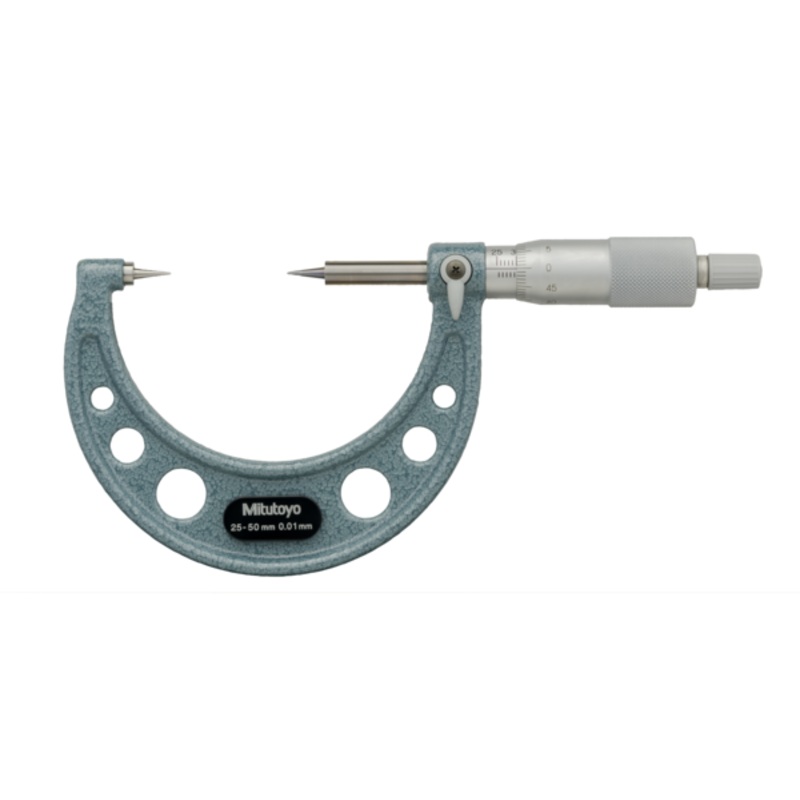 Point Micrometer with Hardened Tip 25-50mm, 15 Tip 112-154