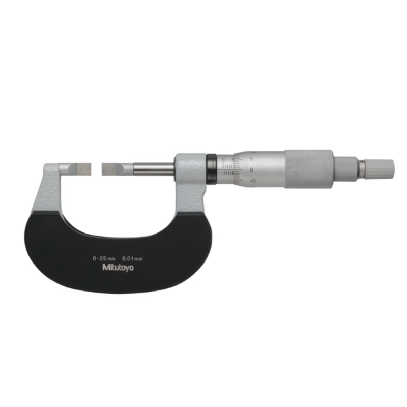 Mitutoyo Blade Micrometer, Carbide-Tipped Blade 0-25mm, 0,75mm Blade 122-161-10