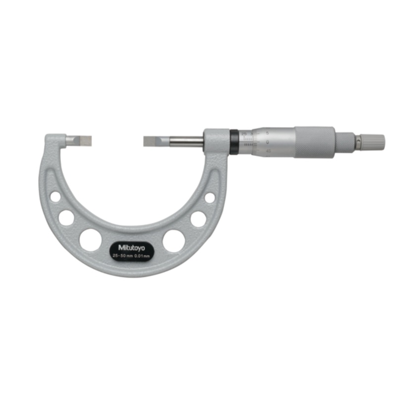 Mitutoyo Blade Micrometer, Carbide-Tipped Blade 25-50mm, 0,75mm Blade 122-162-10