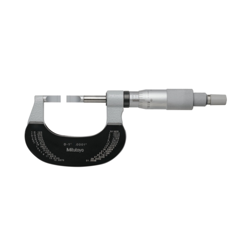 Mitutoyo Blade Micrometer, Hardened Steel Blade 0-1, 0,4mm Blade 122-135-10