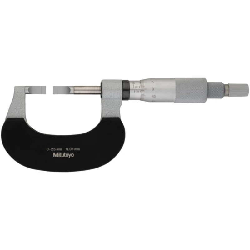 Mitutoyo Blade Micrometer, Hardened Steel Blade 0-25mm, 0,4mm Blade 122-111-10