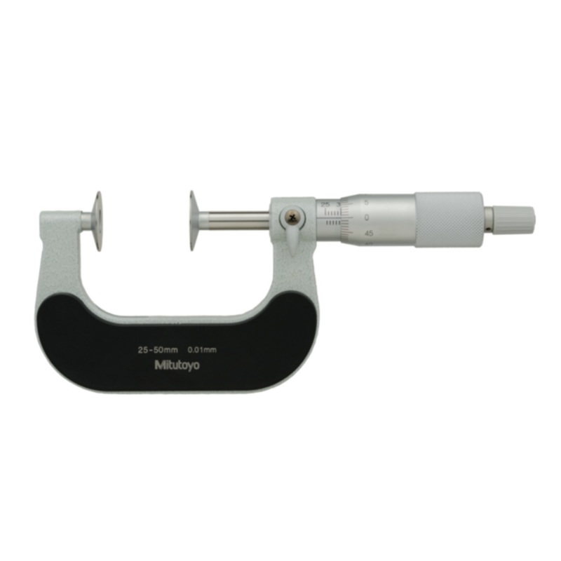 Mitutoyo Disc Micrometer, Hardened Steel Disks 25-50mm, Disk=20mm 123-102