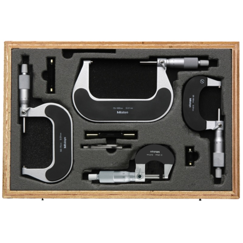 Outside Micrometer Set (4 pcs.) 0-100 mm 102-911-40