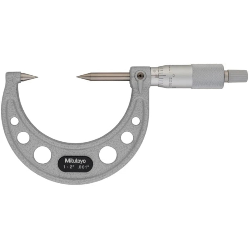 Point Micrometer with Carbide Tip 1-2, 30 Tip 112-238