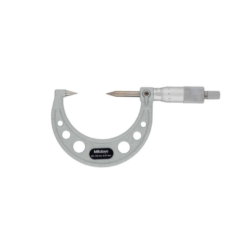 Point Micrometer with Carbide Tip 25-50mm, 30 Tip 112-214