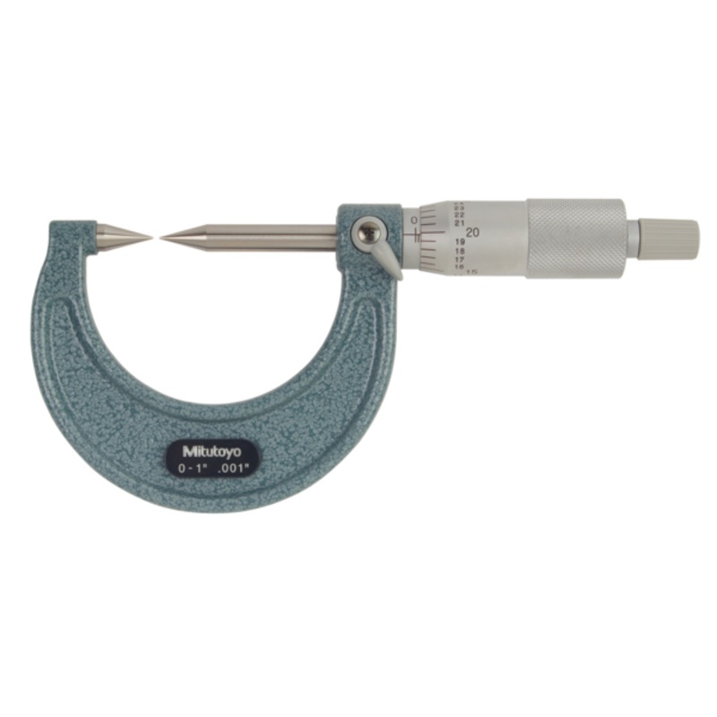 Point Micrometer with Hardened Tip 0-1, 30 Tip 112-225