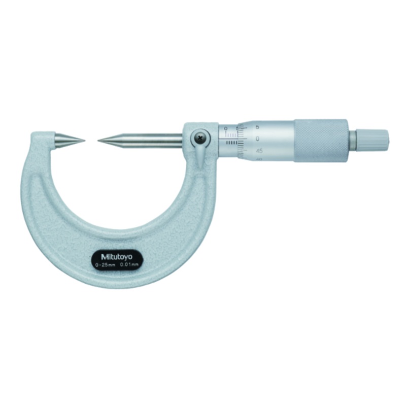 Point Micrometer with Hardened Tip 0-25mm, 30 Tip 112-201