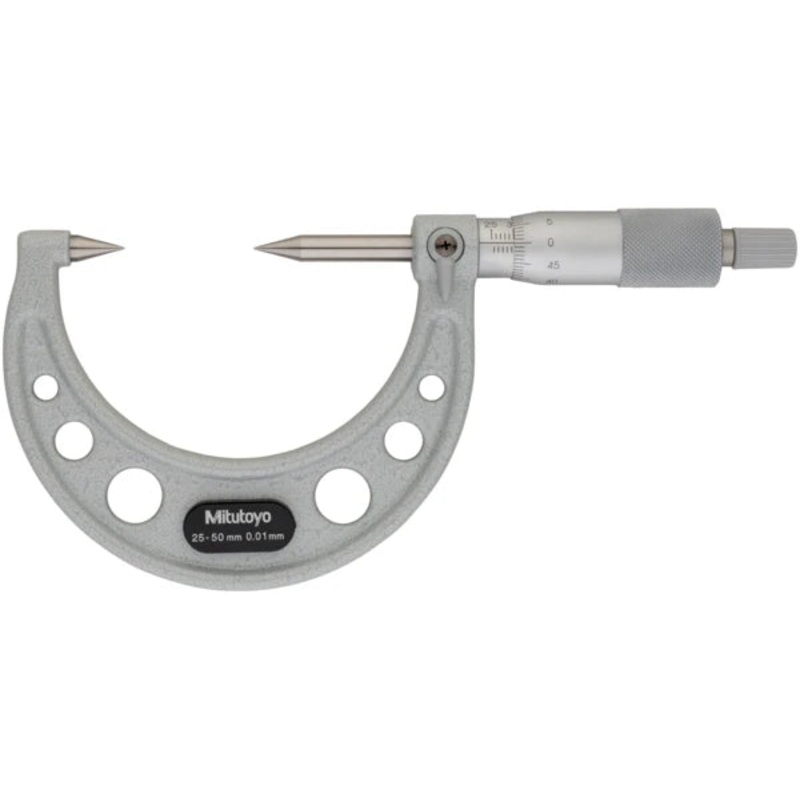 Point Micrometer with Hardened Tip 25-50mm, 30 Tip 112-202