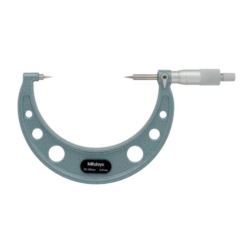 Point Micrometer with Hardened Tip 75-100mm, 15 Tip 112-156