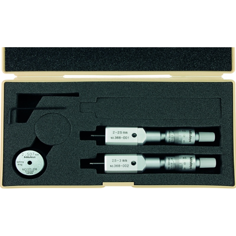 Mitutoyo 2-Point Internal Micrometer Holtest Set 2-3mm 368-906