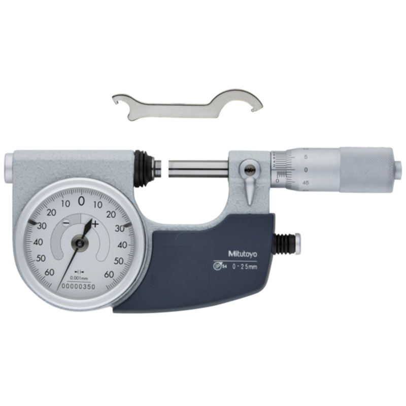 Mitutoyo Indicating Micrometer with Button Right 0-25mm 510-121
