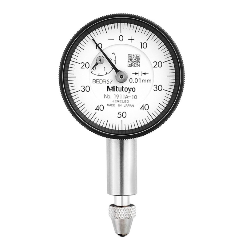 Dial Gauge, Lug Back, ISO Type Jewelled Bearing, 2,5mm, 0,01mm 1911A-10