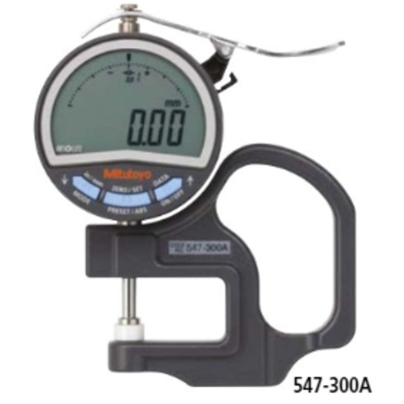 Digital Thickness Gauge, Flat Type Inch/Metric, 0-0,4, 0,0005 547-300A