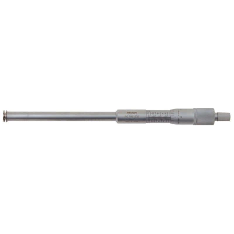 Mitutoyo Groove Micrometer, Non-Rotating Spindle 1-2, 0.5 Flange 146-233