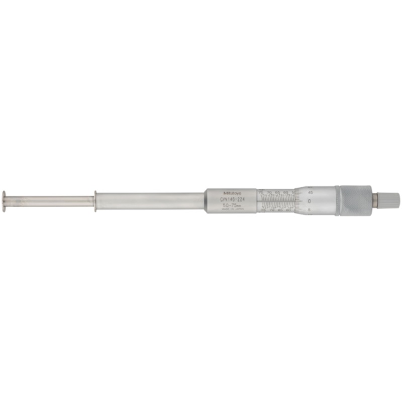 Mitutoyo Groove Micrometer, Non-Rotating Spindle 50-75mm, 12.7mm Flange 146-224