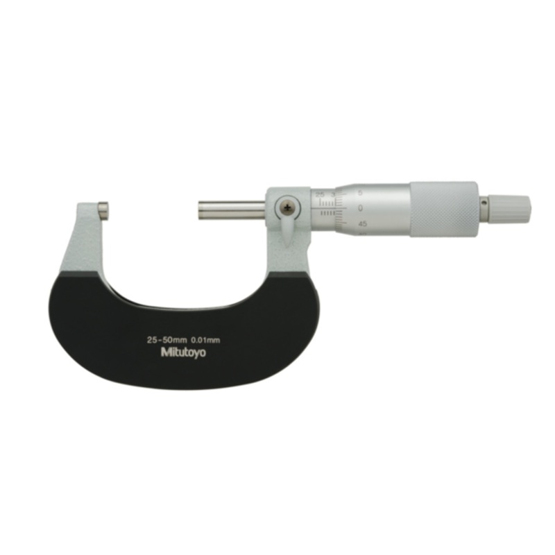 Mitutoyo Outside Micrometer with  Heat Ins. Plate 25-50mm, 0,01mm 102-302