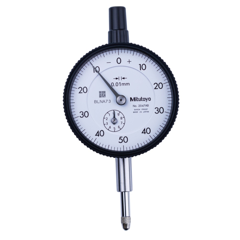 Dial Gauge, Flat Back, ANSI/AGD Type 10mm, 0,01mm 2047AB-01