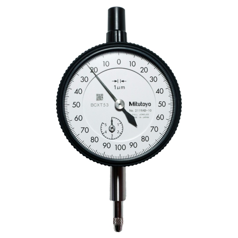 Dial Gauge, Lug Back, ISO Type Jewelled Bearing, 5mm, 0,001mm 2119A-10
