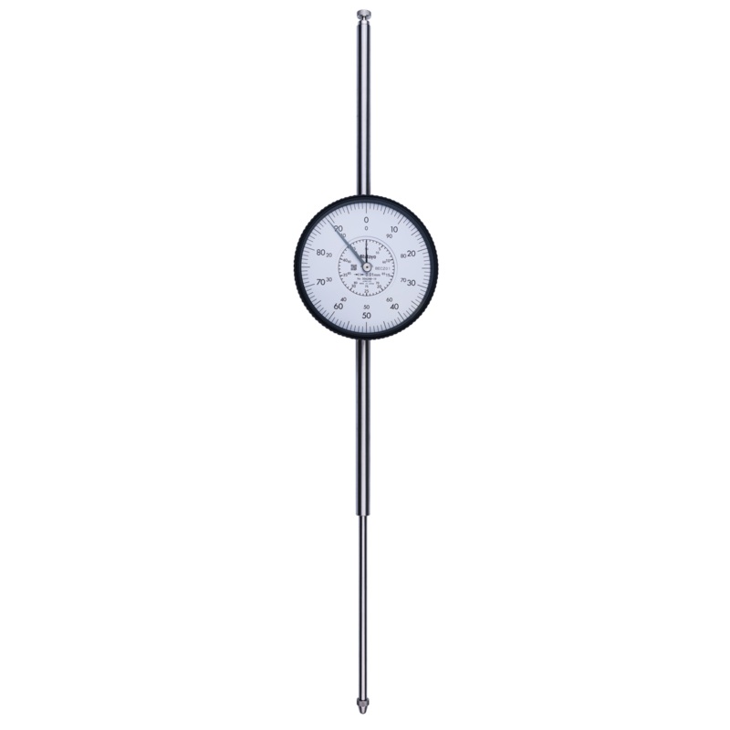Dial Gauge, Flat Back, ISO Type Jewelled Bearing, Shockproof, 100mm, 0,01mm 3062AB-19