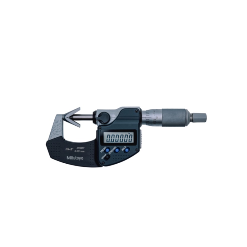 Mitutoyo Digital 3 Flute V-Anvil Micrometer 0,05-0,6 314-361-30, No grooves