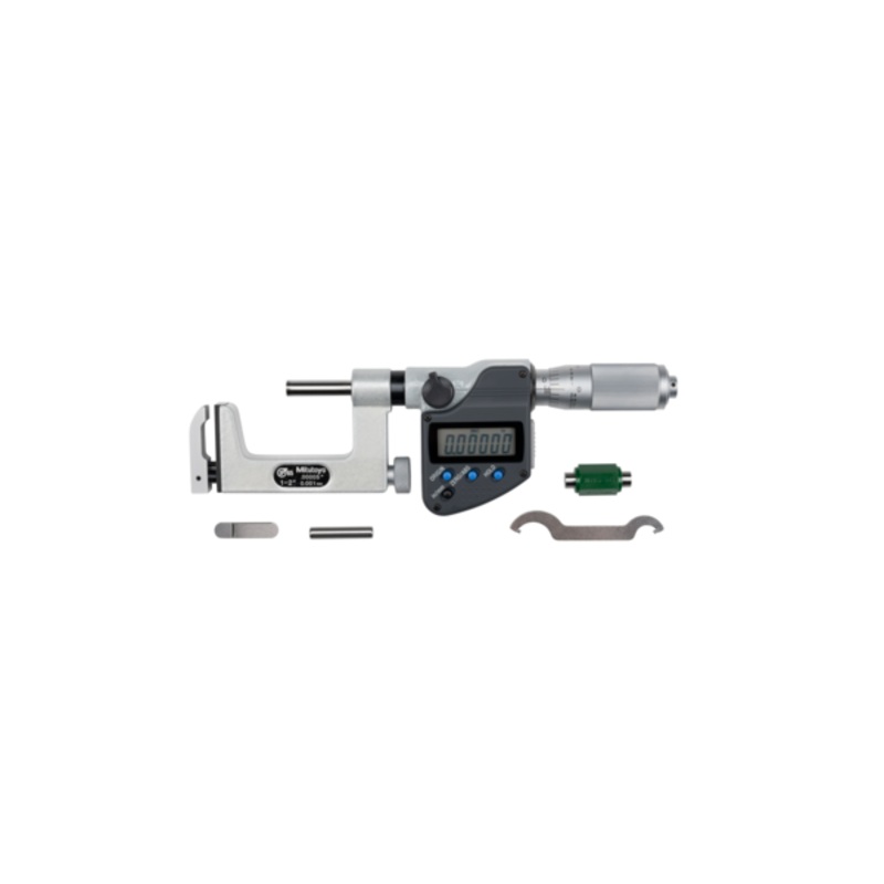 Mitutoyo Digital Interchangeable Anvil Micrometer Inch/Metric, 25-50mm/1-2, IP65 317-352-30
