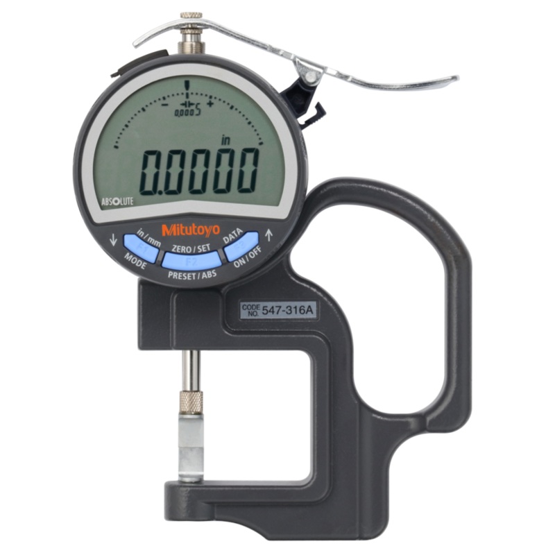 Digital Thickness Gauge, Blade Type Inch/Metric, 0-0,4, 0,0005 547-316A