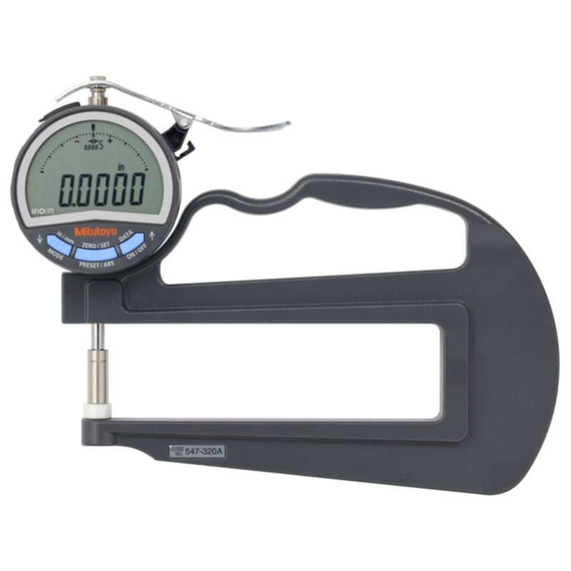 Digital Thickness Gauge, Deep Throat Inch/Metric, 0-0,4, 0,0005 547-320A