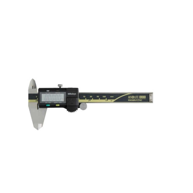 Mitutoyo Digital ABS AOS Caliper 0-100m/0-4, Rod 500-170-30 Res .01mm/.0005 Round Depth rod 1.9mm with SPC output