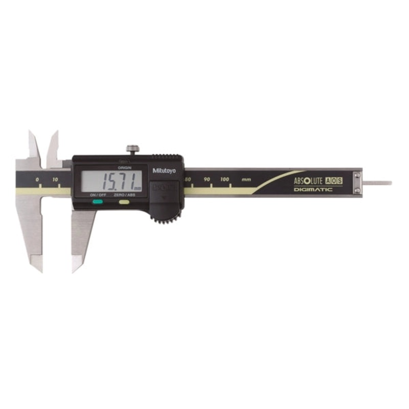Mitutoyo Digital ABS AOS Caliper 0-100mm, Rod 500-180-30 No Output, Round depth rod 1.9mm