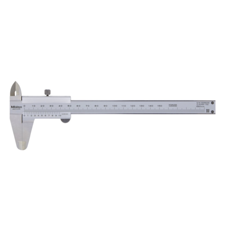 Mitutoyo Vernier Caliper with Depth Measuring Rod, 0-150mm, 0,05mm, Metric 530-102