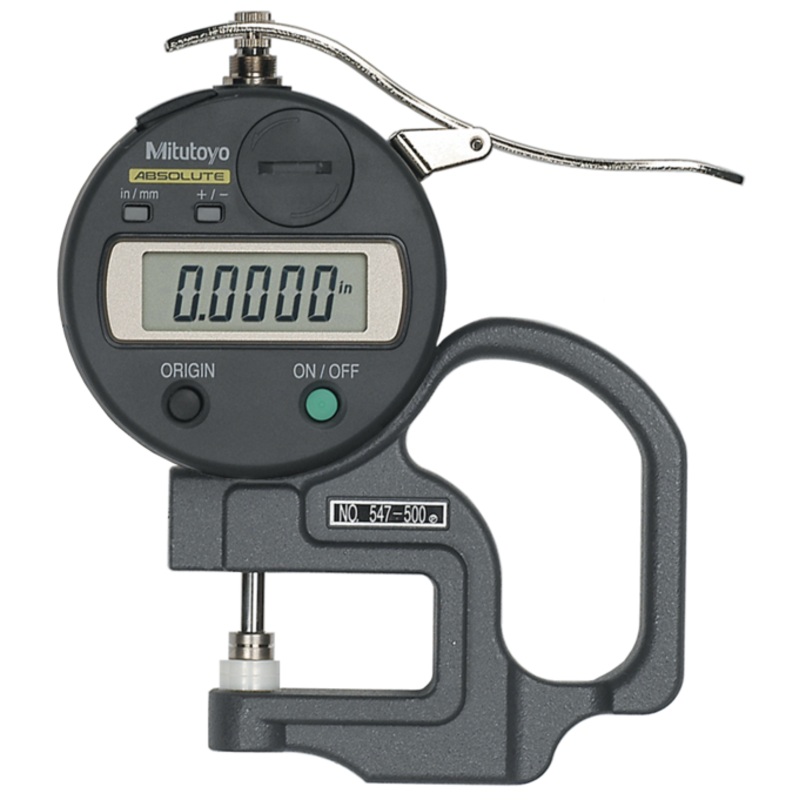 ABS Digital Thickness Gauge with ID-S Inch/Metric, 0-0,47, 0,0005, Standard 547-500S