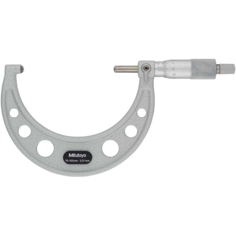 Tube Micrometer, Spherical Anvil/Spindle 75-100mm 115-218