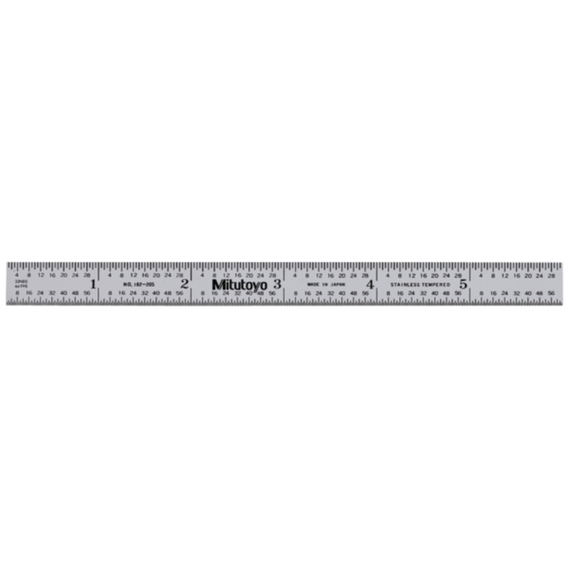 Steel Rule, Fully-Flexible Rule 150mm/6, Metric/Inch 182-205