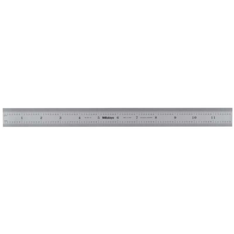 Steel Rule, Wide Rigid Rule 300mm/12, Metric/Inch 182-125