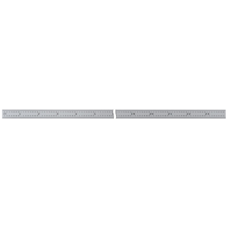 Steel Rule, Fully-Flexible Rule 600mm/24, Metric/Inch 182-265