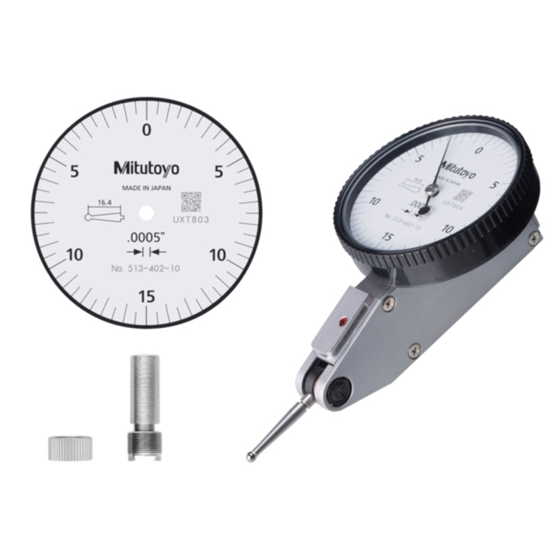 Dial Test Indicator, Horizontal Type 0.03, 0.0005, 9.52mm Stem 513-402-10E