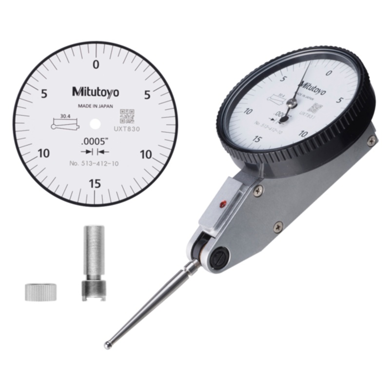 Dial Test Indicator, Horizontal Type 0.03, 0.0005, 9.52mm Stem 513-412-10E