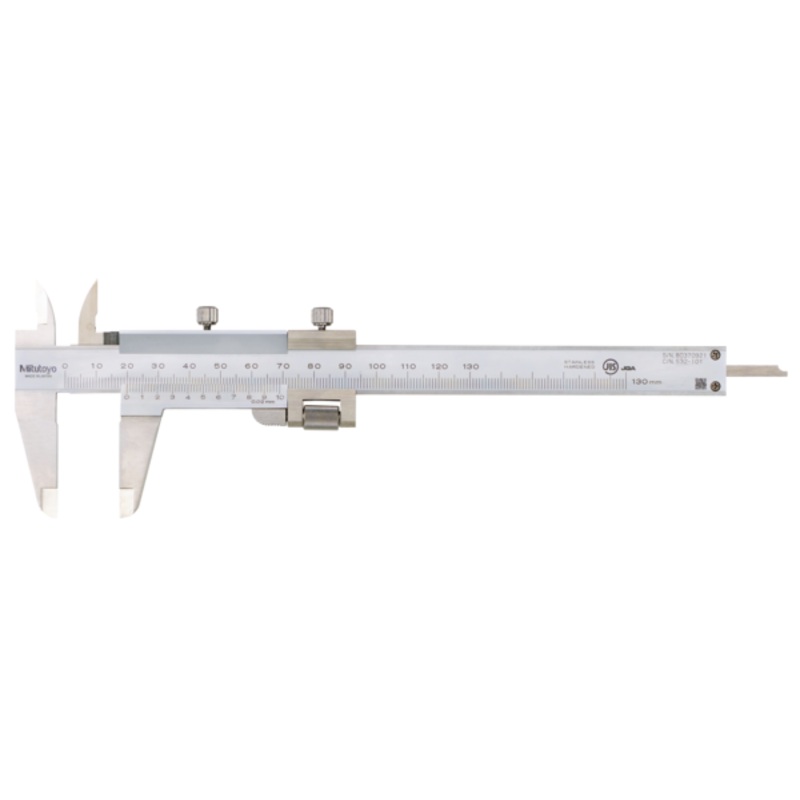 Mitutoyo Vernier Caliper, Fine Adjustment 0-130mm, 0,02mm, Metric 532-101