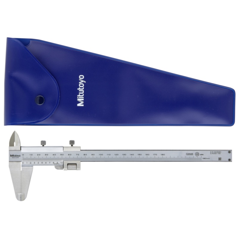 Mitutoyo Vernier Caliper, Fine Adjustment 0-180mm, 0,02mm, Metric 532-102