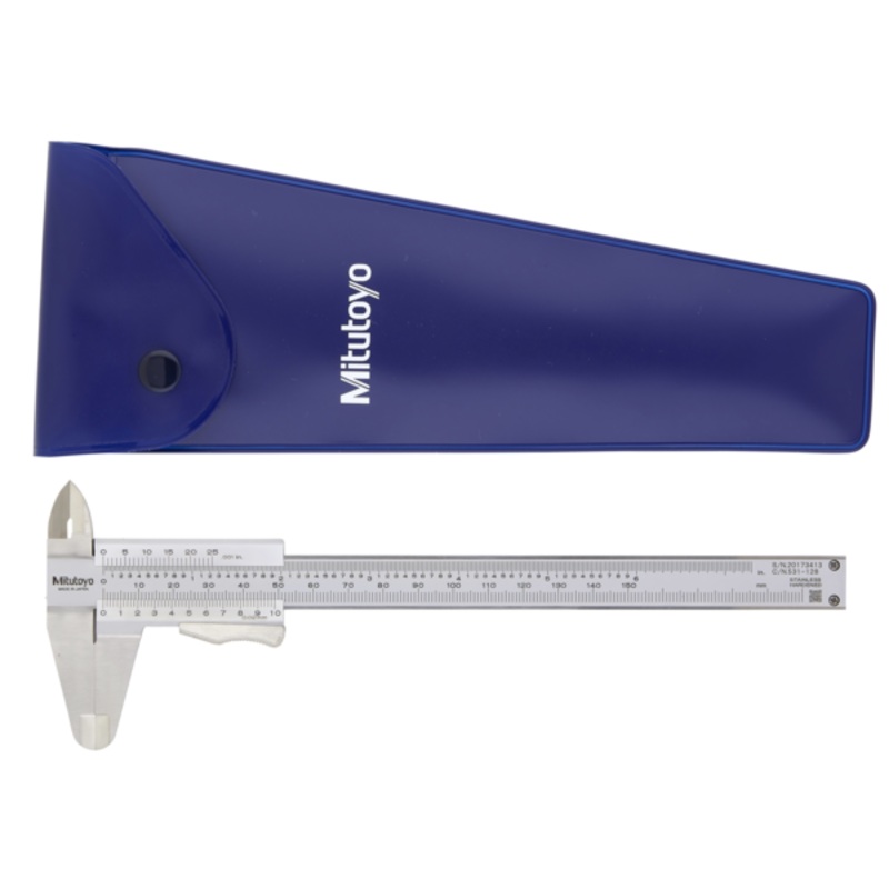 Mitutoyo Vernier Caliper with Thumb Clamp 0-150mm/0-6, 0,02mm, Metric/Inch 531-128