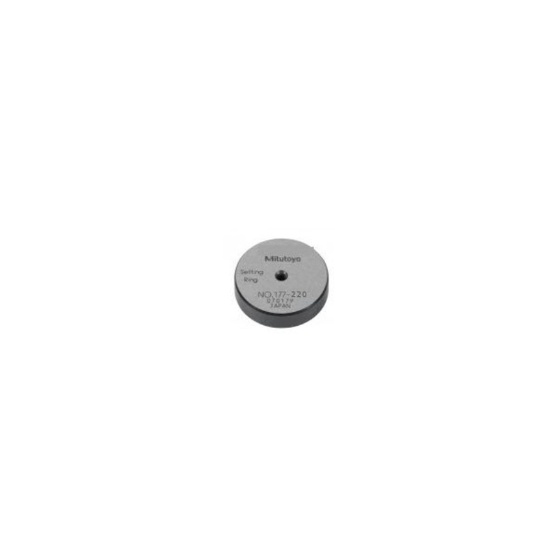 Mitutoyo 177-220 Setting Ring diameter 1,0mm Material  is Steel, 10m  tolerance between the nominal size and the actual diameter  1.5m uncertainty of marked diameter, Roundness 1.5m