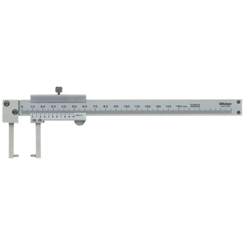 Mitutoyo Vernier Neck Caliper Point Jaw Outside 0-150mm, 0,05mm, Metric 536-152